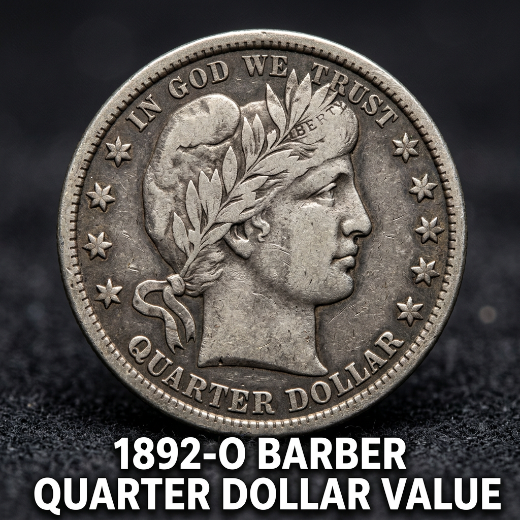1892 O Barber Quarter Value Guide and Price Chart for Collectors