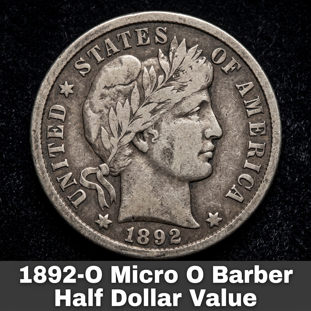 1892 O Micro O Barber Half Dollar Value and Price Guide for Collectors