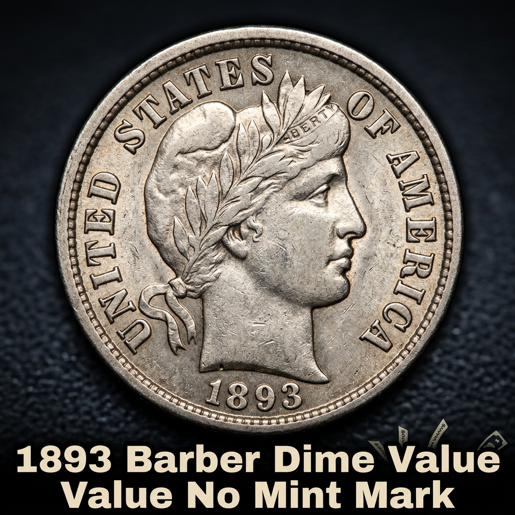 1893 Barber Dime Value Guide for Coins With No Mint Mark