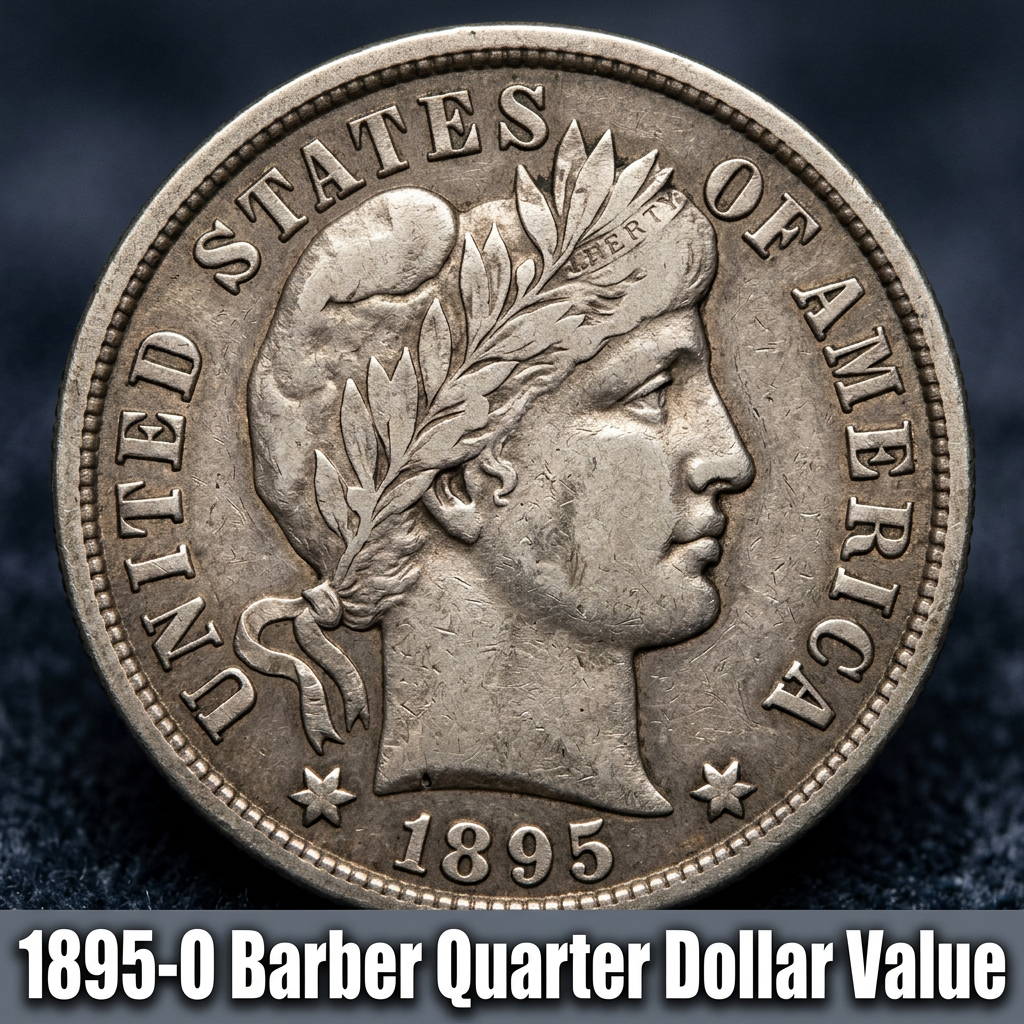 1895 O Barber Quarter Dollar Value Guide and Price Chart