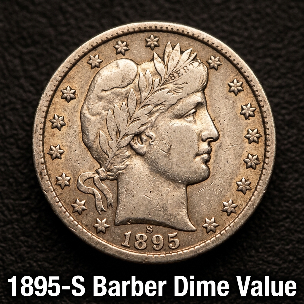 1895 S Barber Dime Value Guide and History