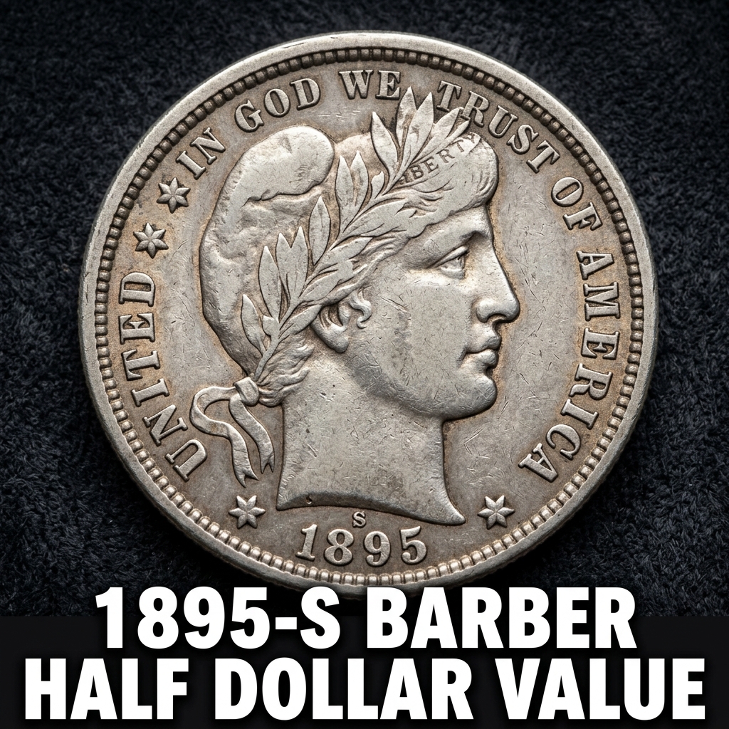 1895 S Barber Half Dollar Value Guide and Price Chart