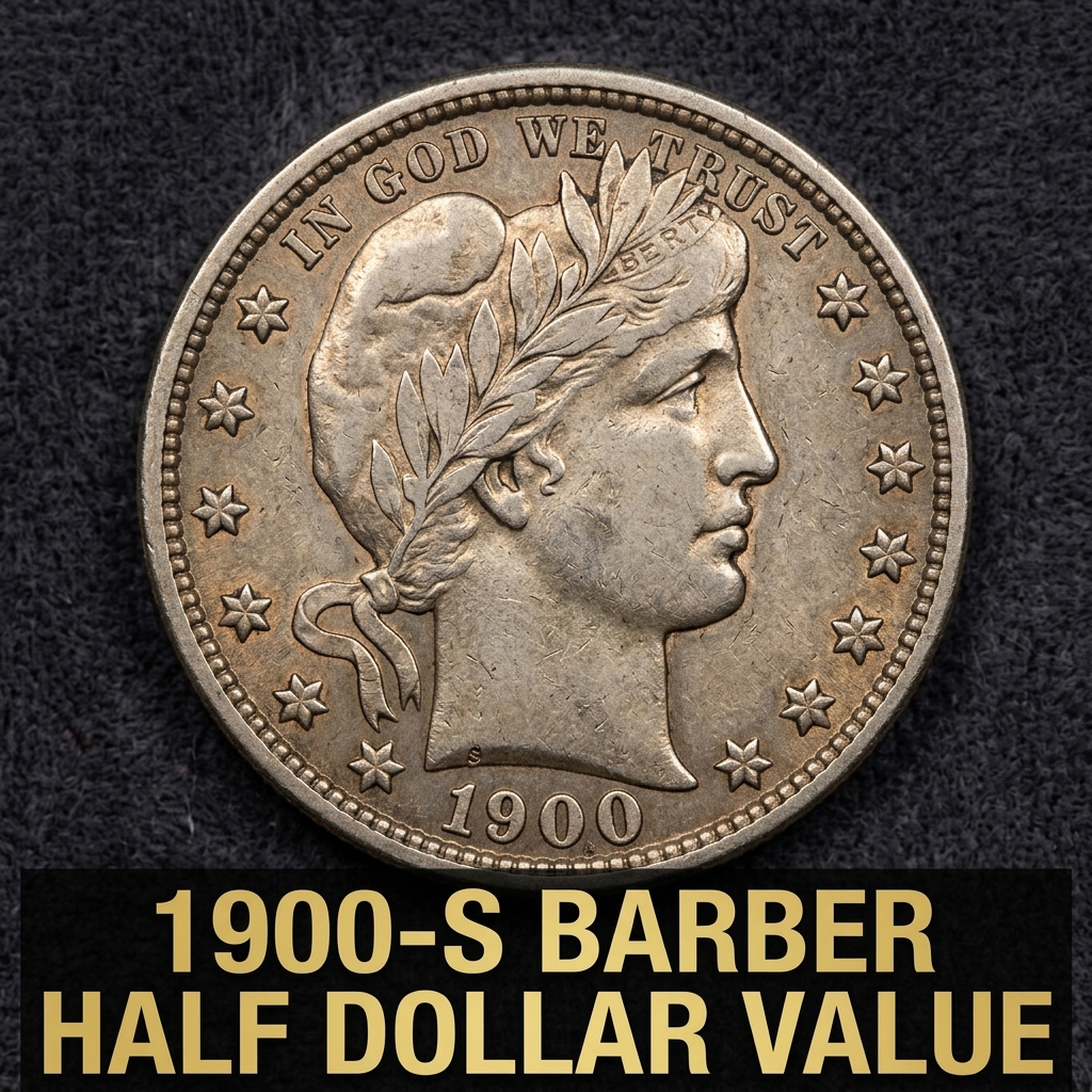 1900 S Barber Half Dollar Value and Collector Price Guide