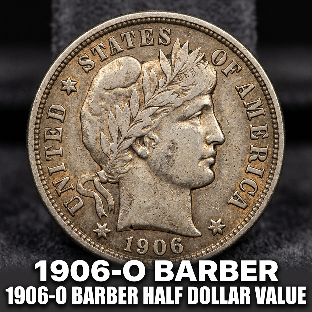 1906-O Barber Half Dollar Value and Price Guide for Collectors