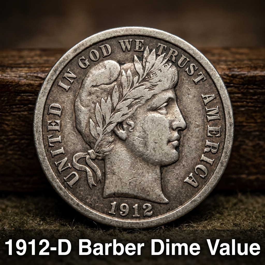 1912 D Barber Dime Value Guide and Price Chart for Collectors