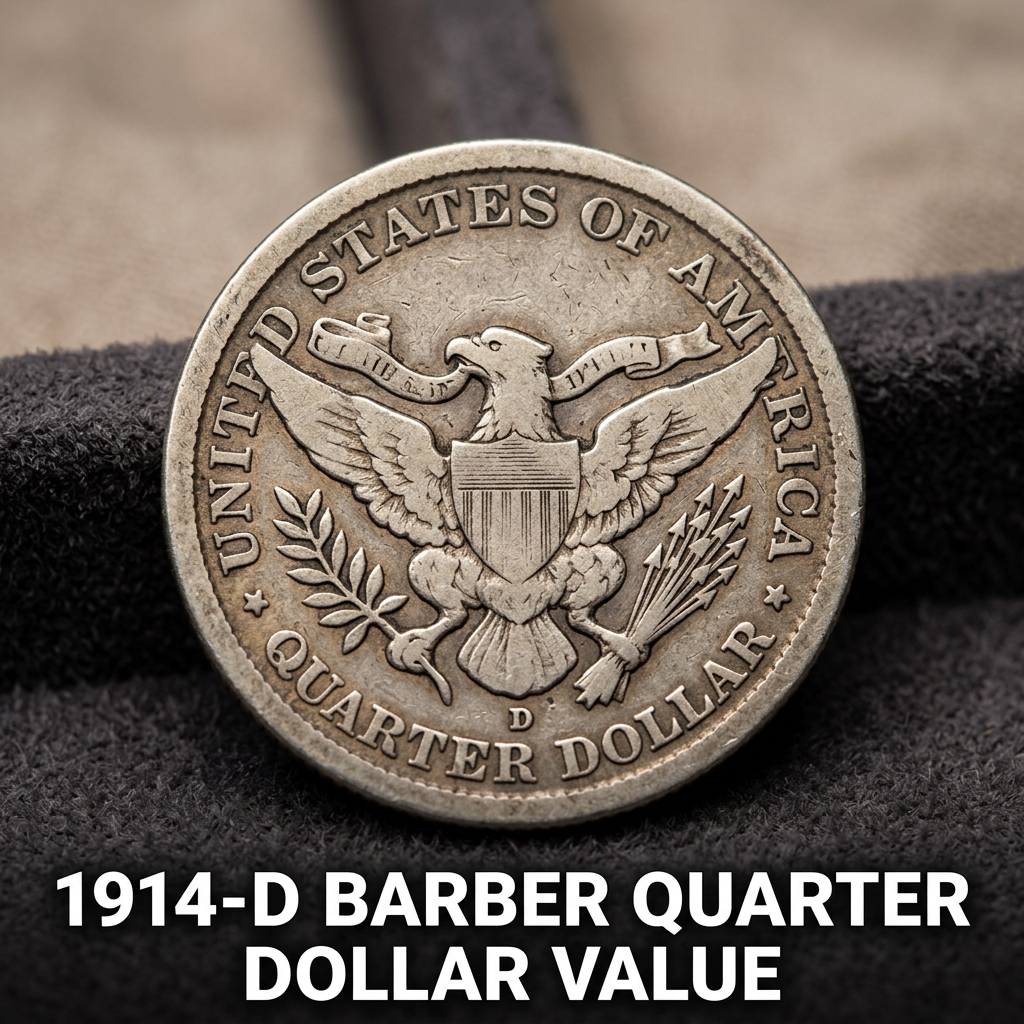 1914 D Barber Quarter Value and Price Guide for Collectors