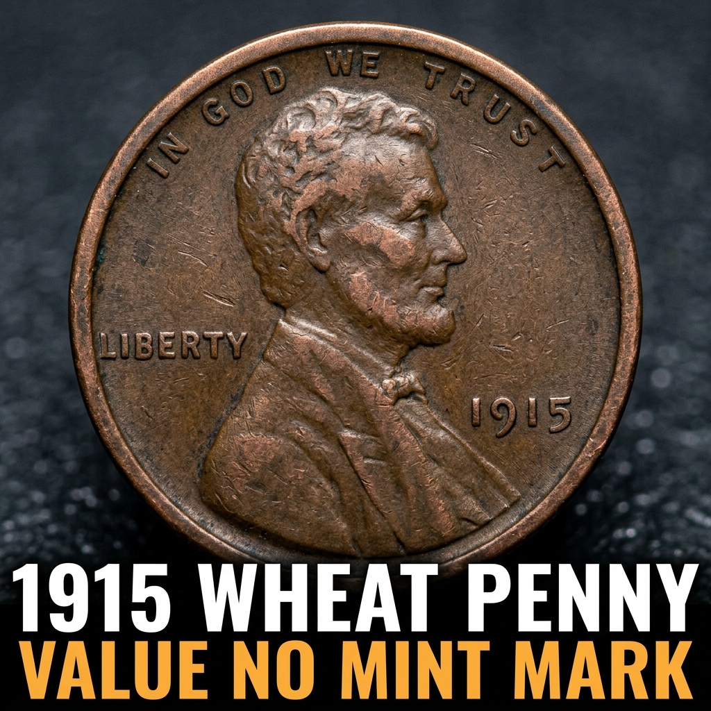 1915 Wheat Penny Value and Price Guide for No Mint Mark Coins