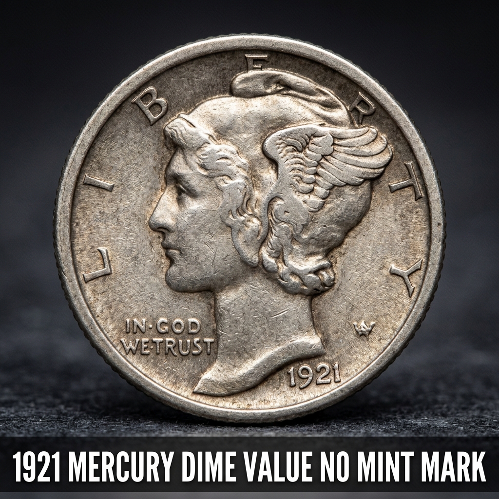 1921 Mercury Dime Value and Price Guide for Coins with No Mint Mark
