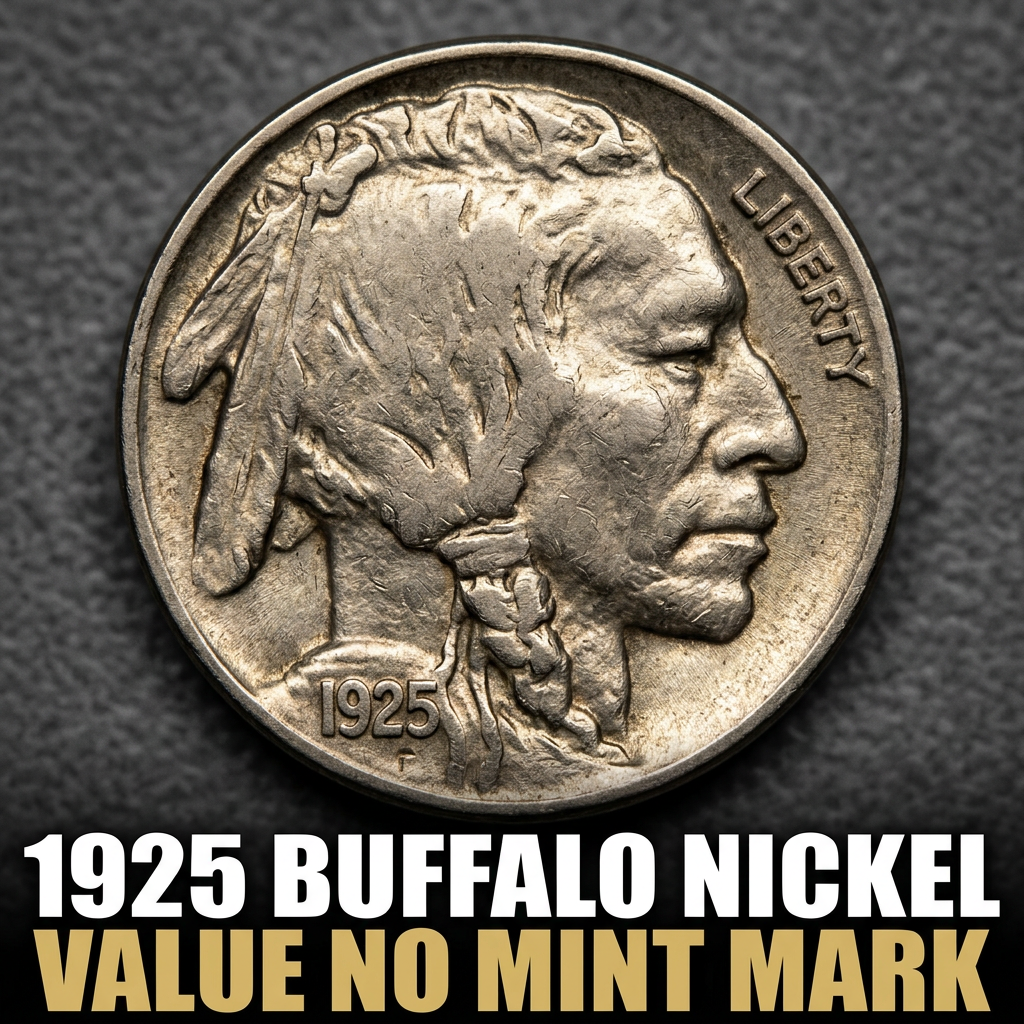 1925 Buffalo Nickel Value No Mint Mark What It’s Worth Today