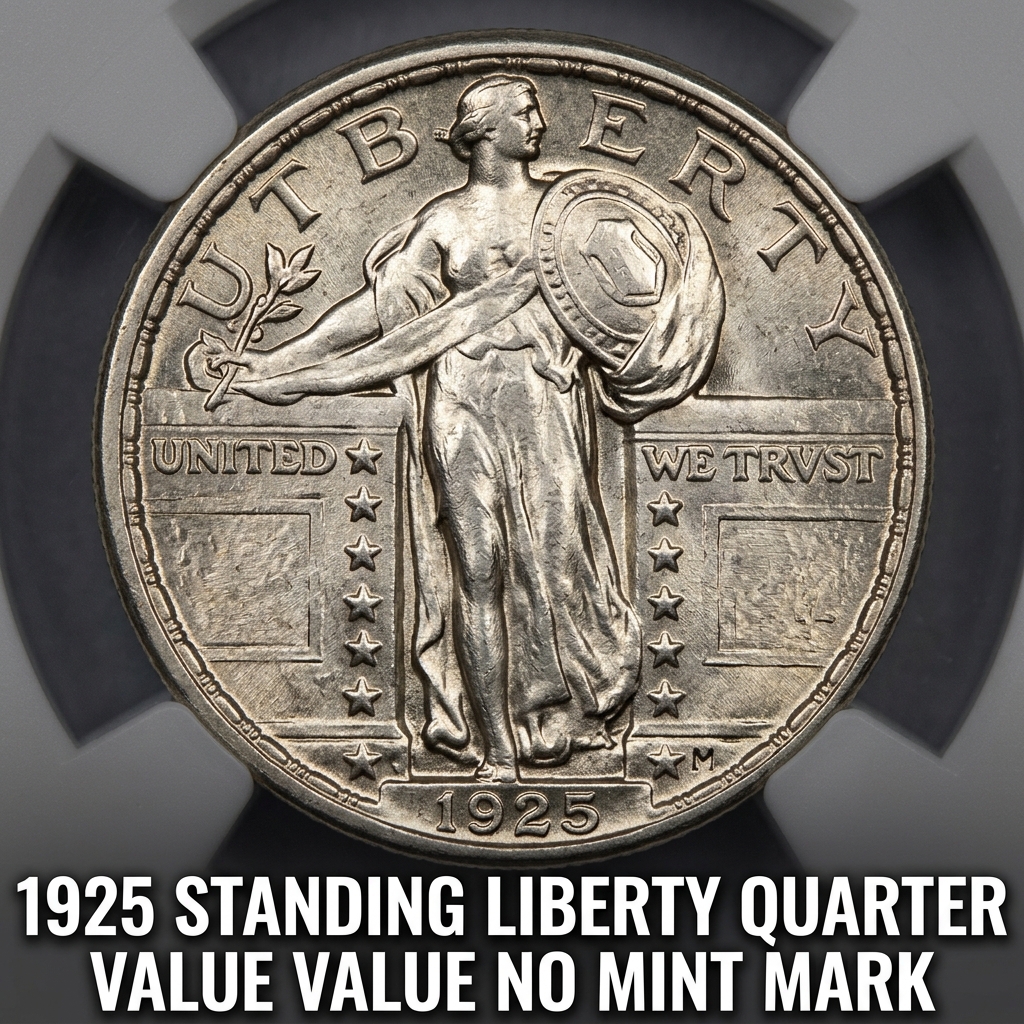 1925 Standing Liberty Quarter Value and Price Guide for Coins with No Mint Mark