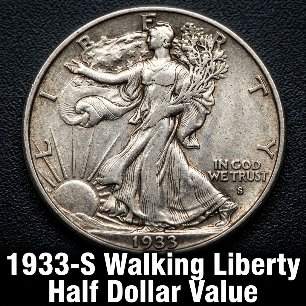 1933 S Walking Liberty Half Dollar Value and Price Guide for Collectors