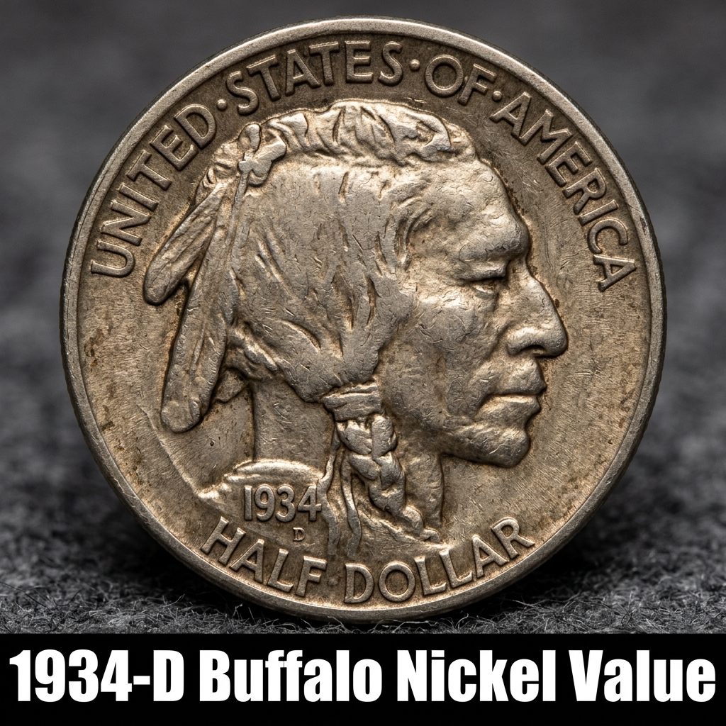 1934 D Buffalo Nickel Value Guide and Price Chart