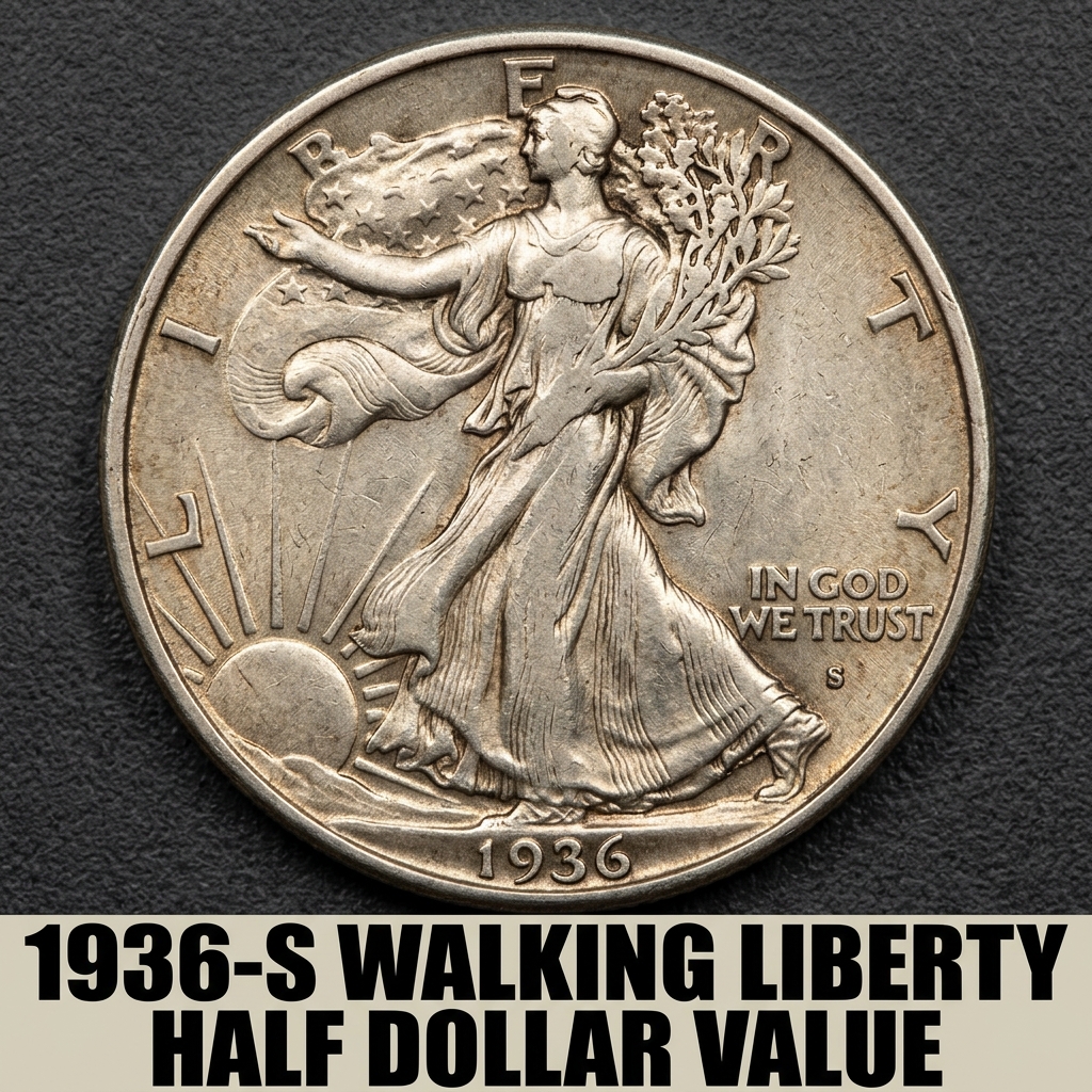 1936 S Walking Liberty Half Dollar Value and Collector Price Guide