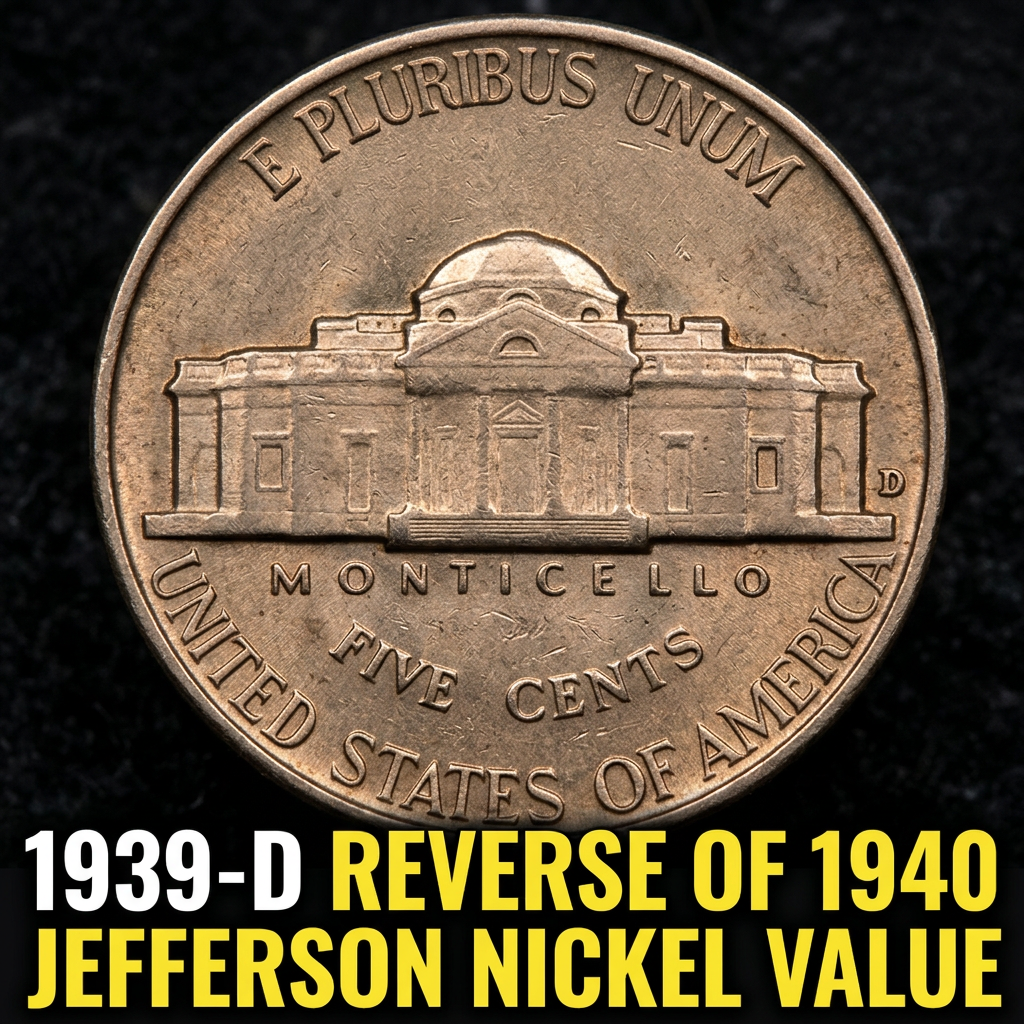 1939 D Reverse of 1940 Jefferson Nickel Value and Rarity Guide