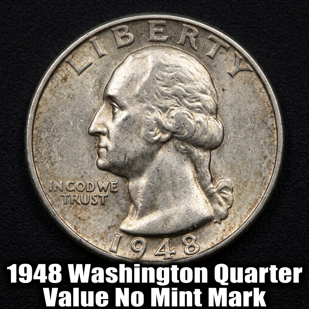 1948 Washington Quarter Value Without Mint Mark and Price Guide