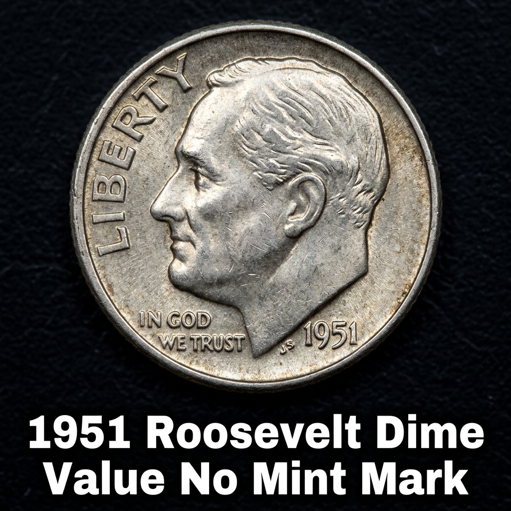 1951 Roosevelt Dime Value No Mint Mark What It’s Really Worth Today