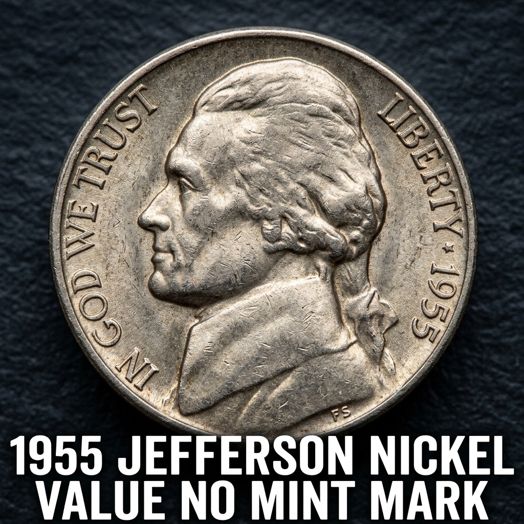 1955 Jefferson Nickel Value and Price Guide for No Mint Mark Coins
