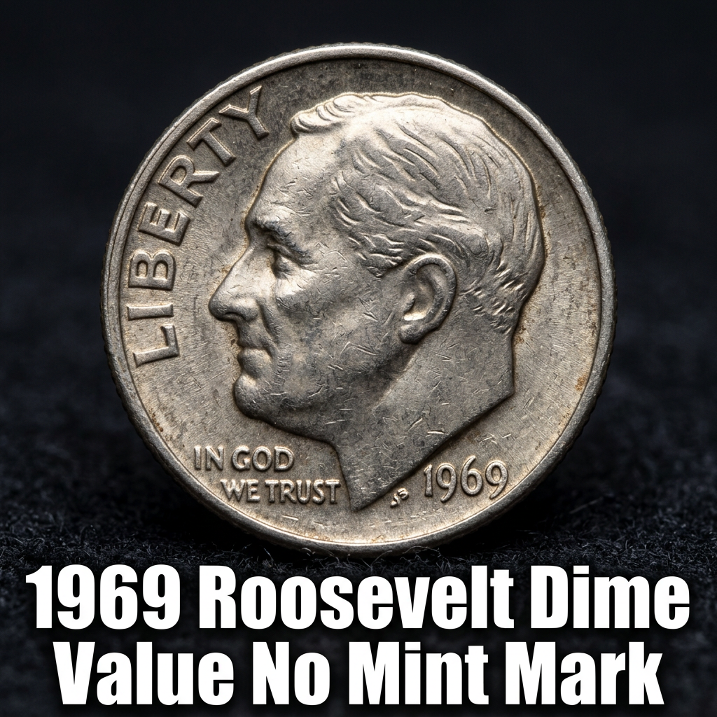 1969 Roosevelt Dime Value and Rarity Guide for No Mint Mark Coins