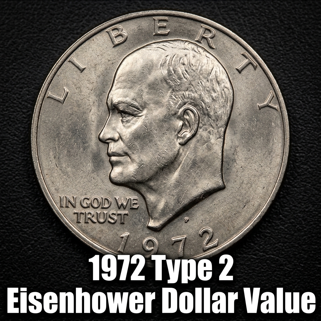 1972 Type 2 Eisenhower Dollar Value and Identification Guide