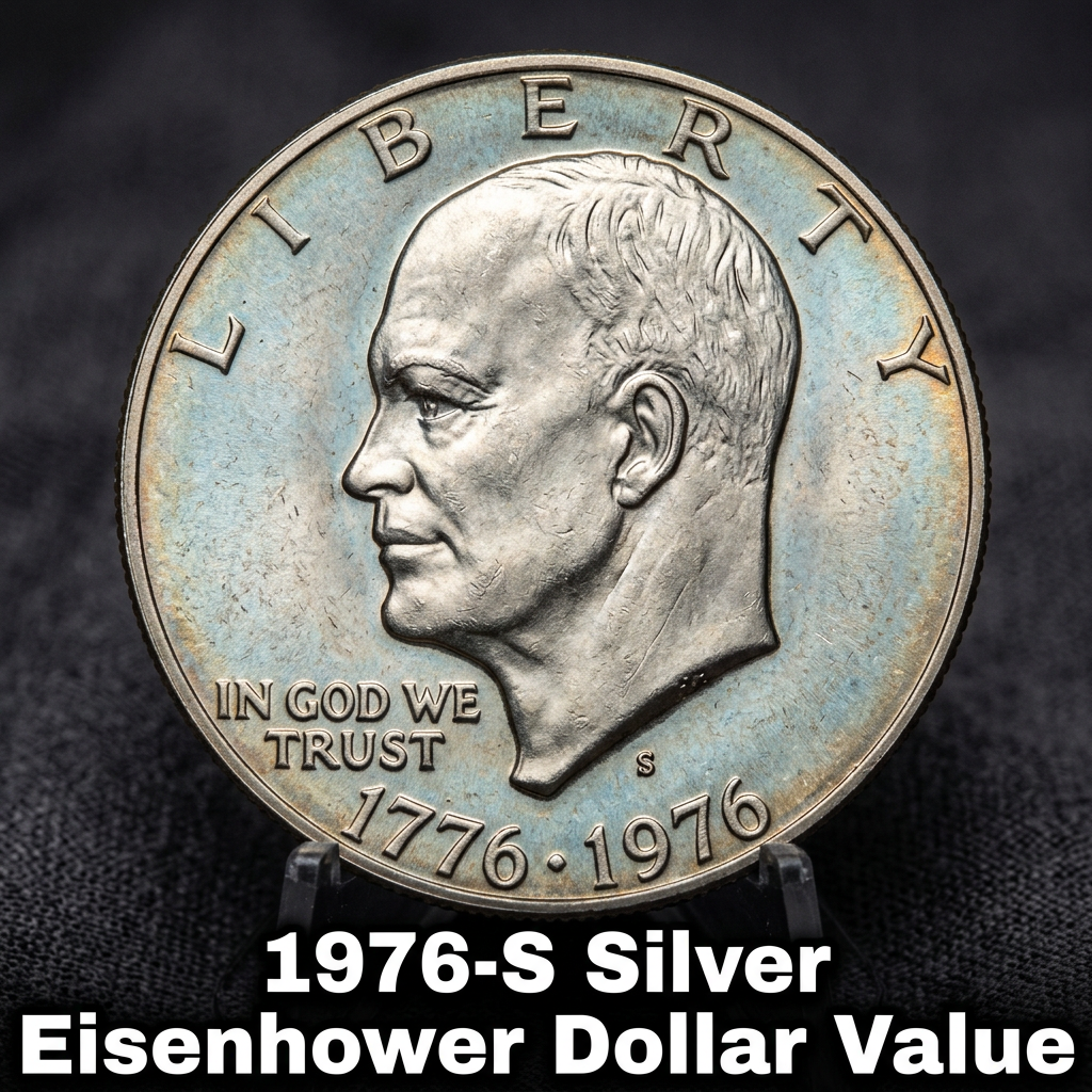 1976 S Silver Eisenhower Dollar Value and Collectibility Guide