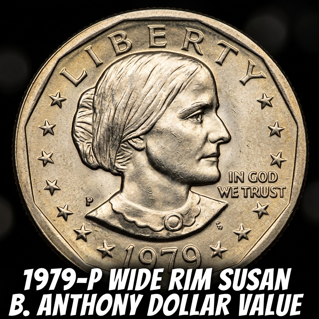1979 P Wide Rim Susan B. Anthony Dollar Value and How to Spot This Rare Variety