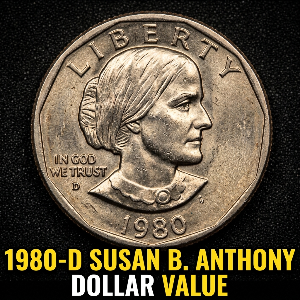 1980-D Susan B. Anthony Dollar Value and What It’s Worth Today