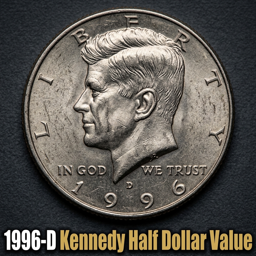 1996 D Kennedy Half Dollar Value Guide and Coin Worth Information
