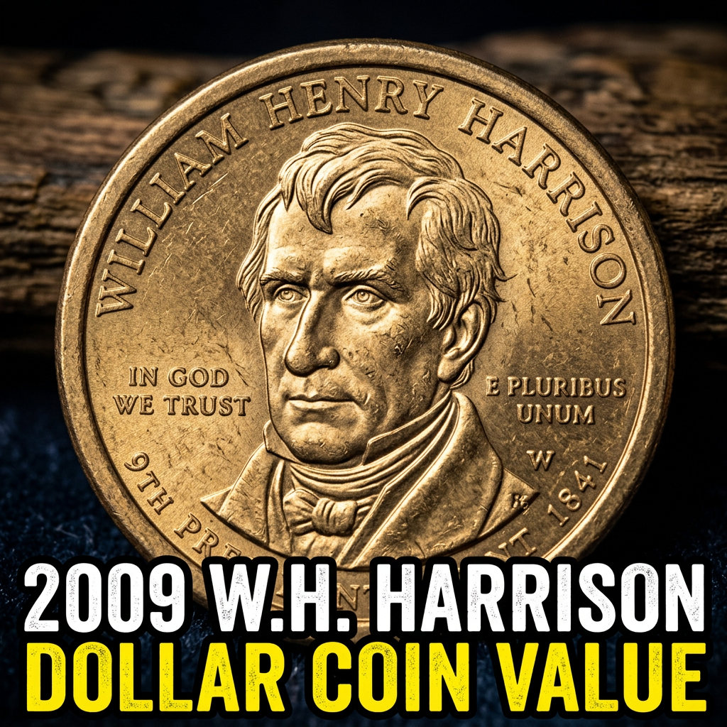 2009 W. H. Harrison Presidential Dollar Coin Value and Collector Guide