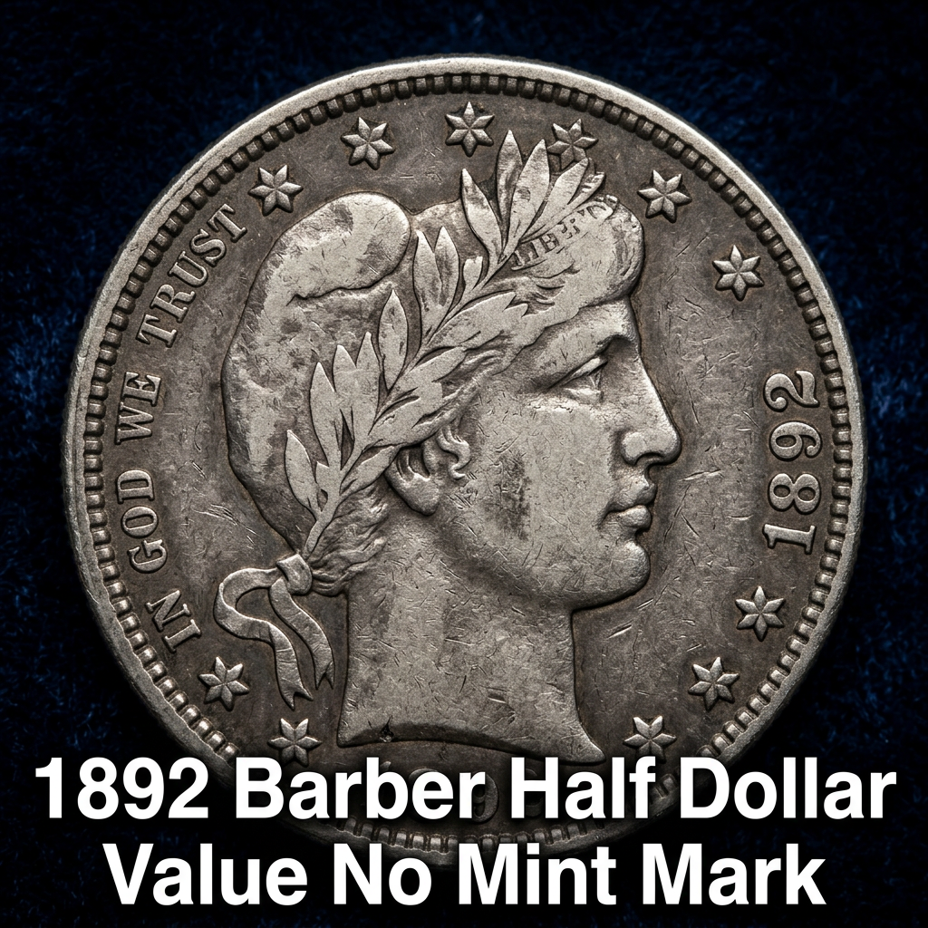 Finding an 1892 Barber Half Dollar No Mint Mark and Learning How Much It Is Worth Today