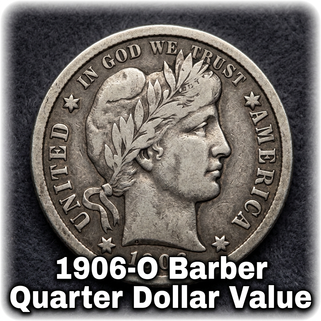 How Much is a 1906-O Barber Quarter Dollar Worth Today