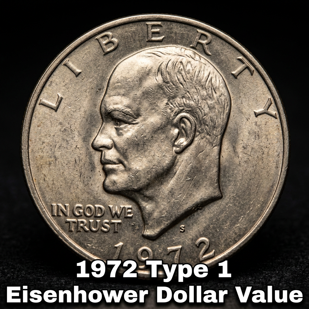 How much is a 1972 Type 1 Eisenhower Dollar worth today