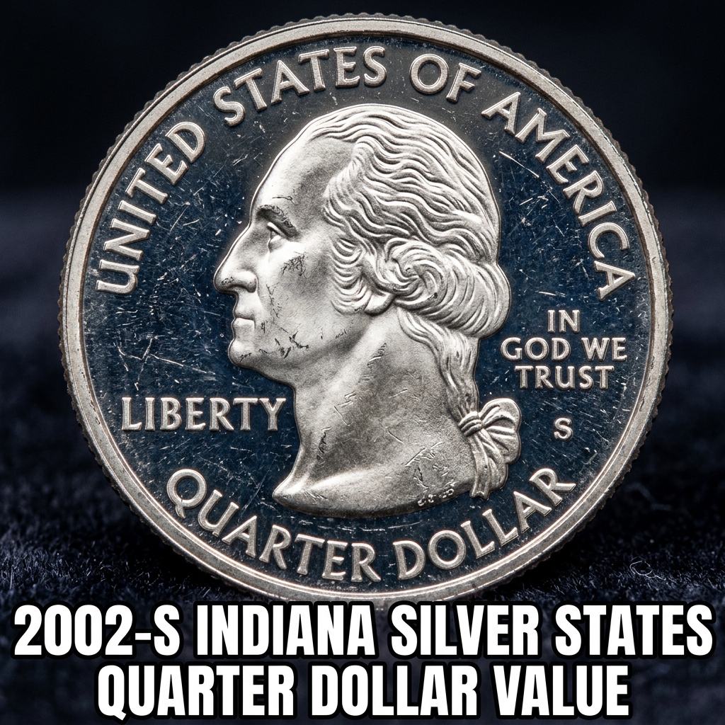 How Much is a 2002 S Indiana Silver Quarter Worth Today