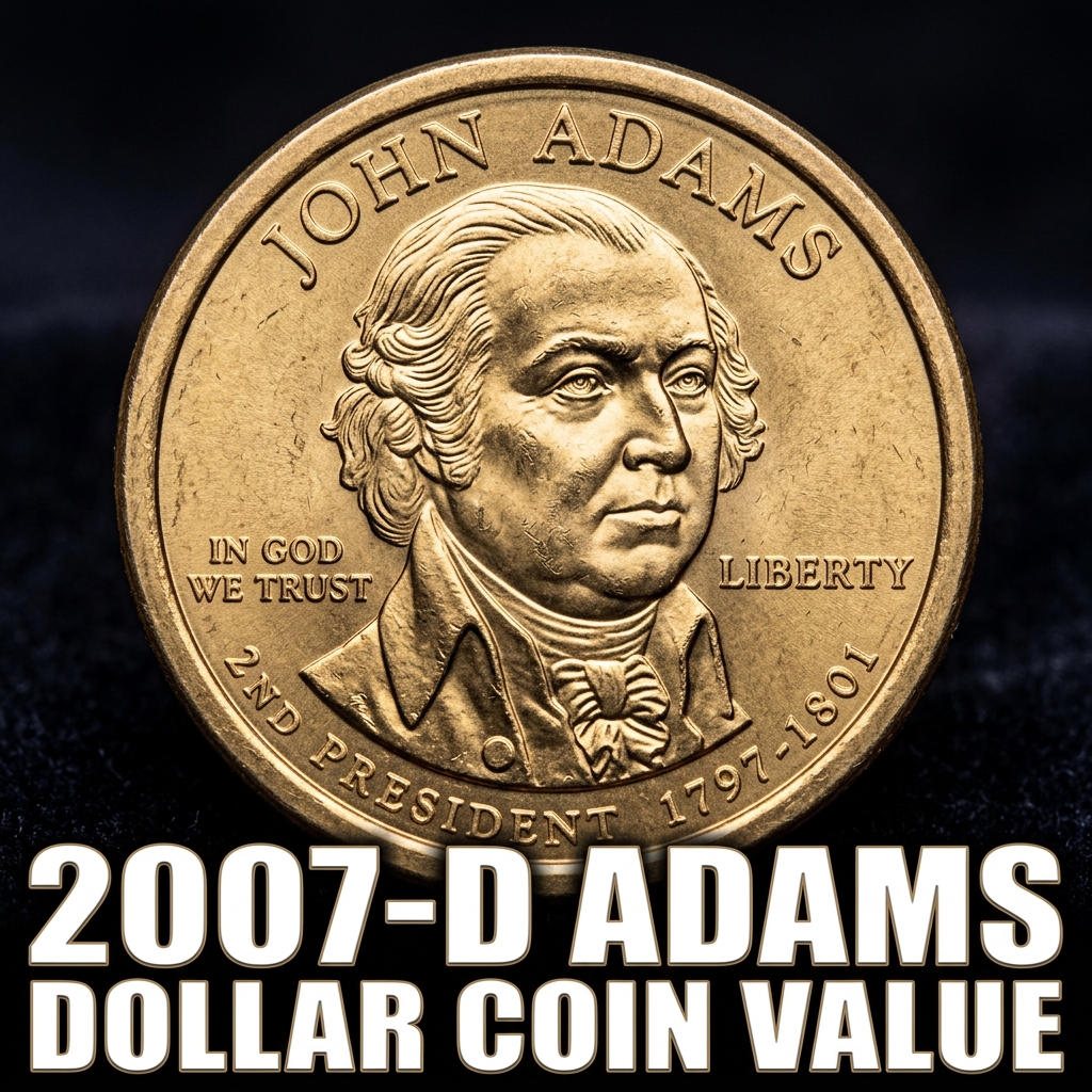 How Much Is a 2007 D John Adams Dollar Coin Worth Today