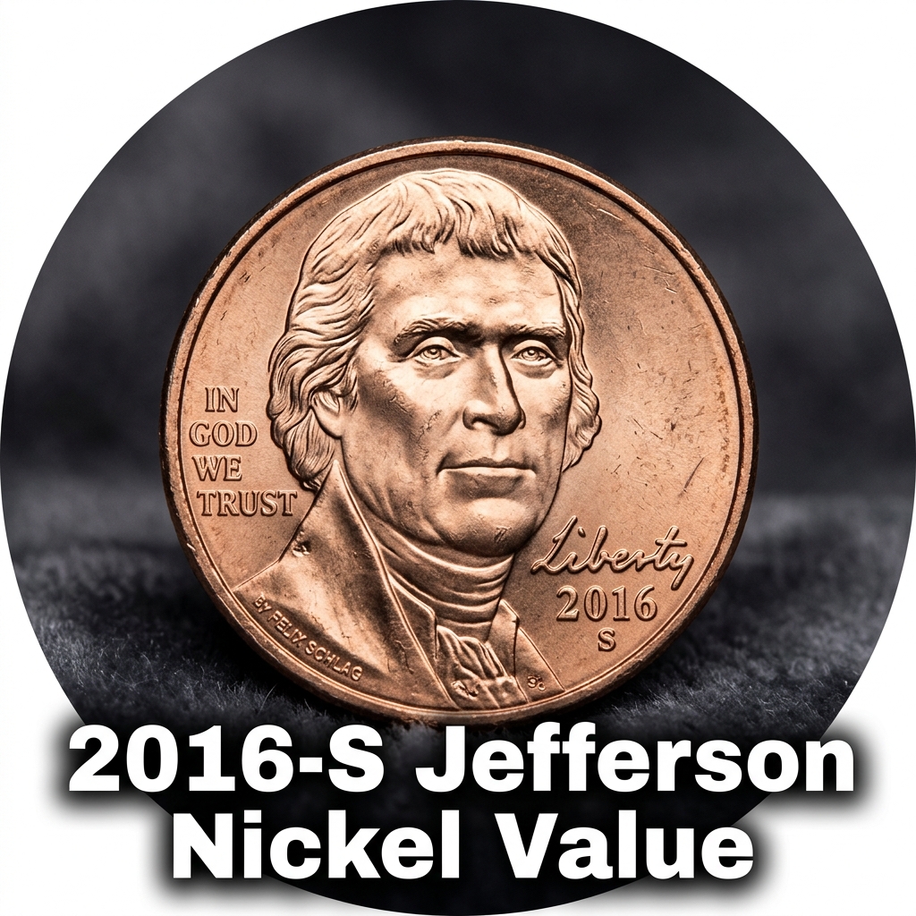 How Much is a 2016 S Jefferson Nickel Worth Today