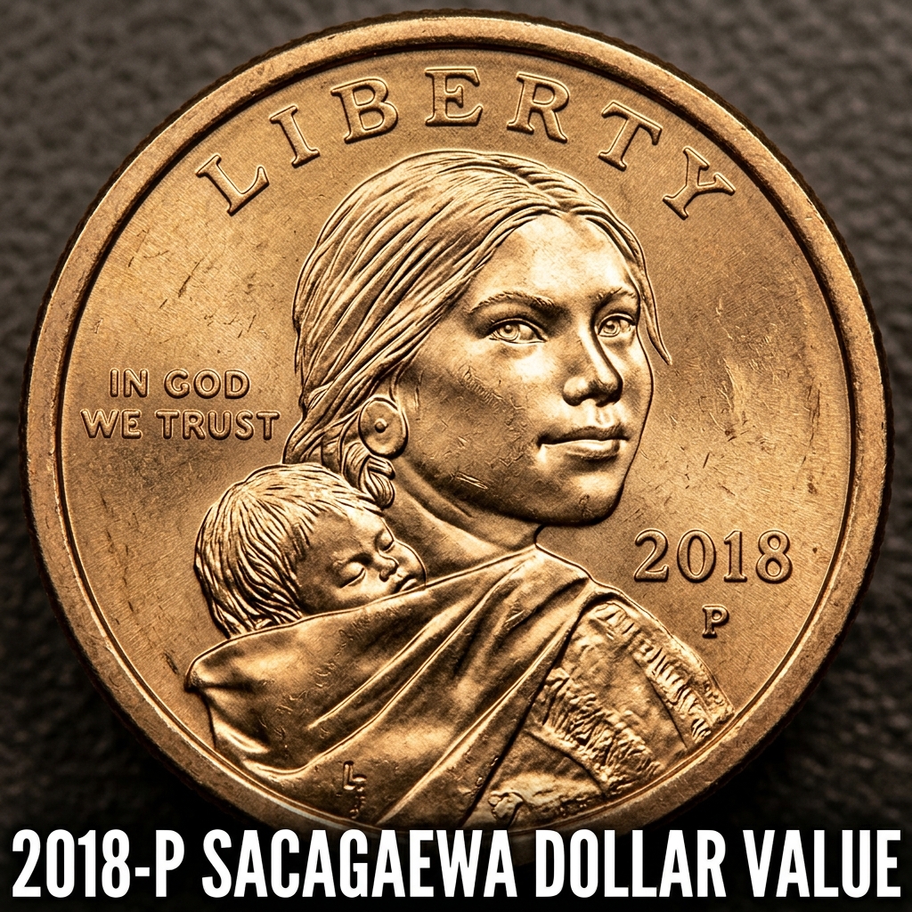 How much is a 2018 P Sacagawea Dollar worth today