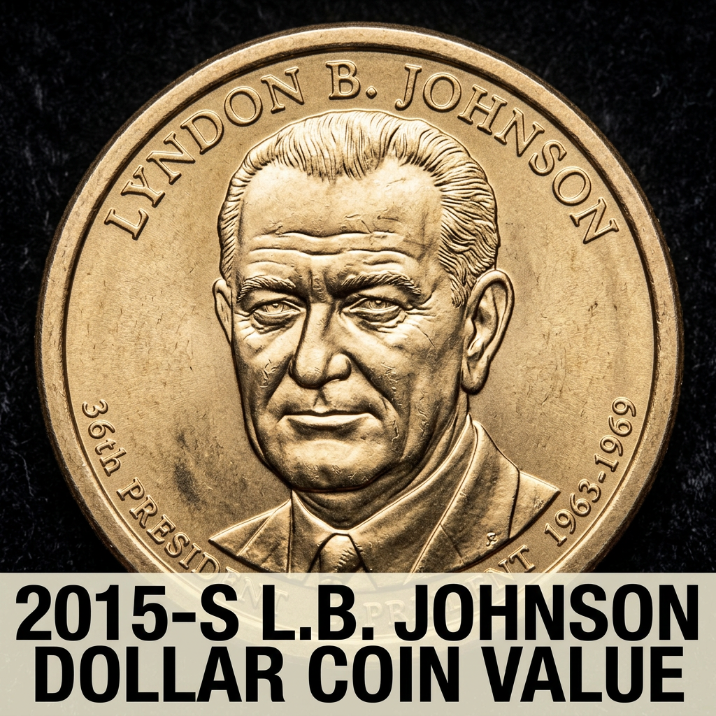 How much is the 2015 S Lyndon B Johnson Dollar worth today