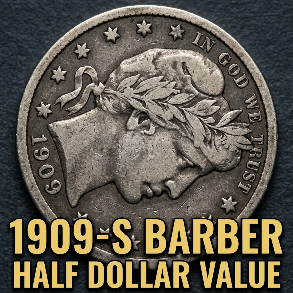 How Much Is Your 1909-S Barber Half Dollar Value Worth Today