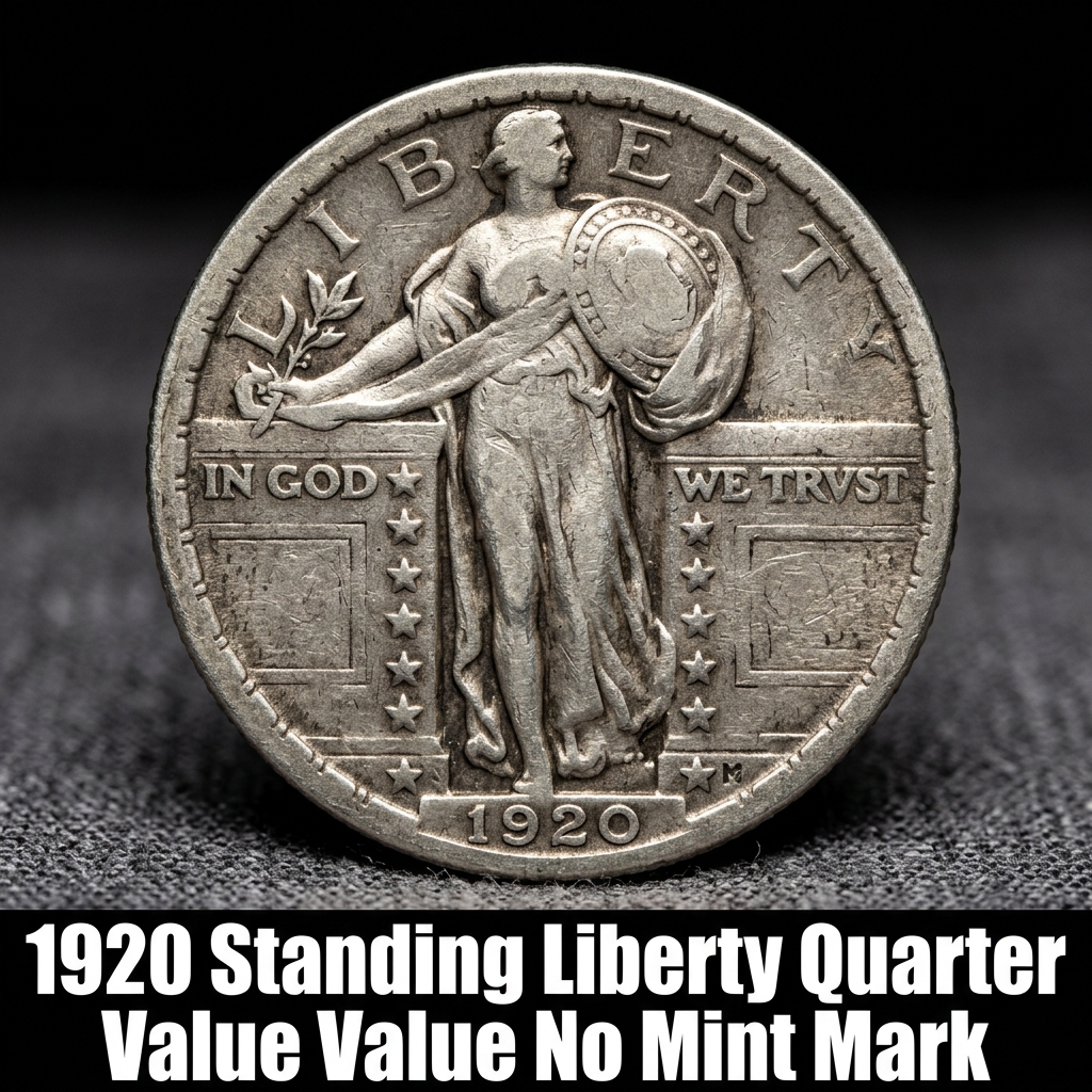 Real 1920 Standing Liberty Quarter Value and Price Guide for No Mint Mark Coins